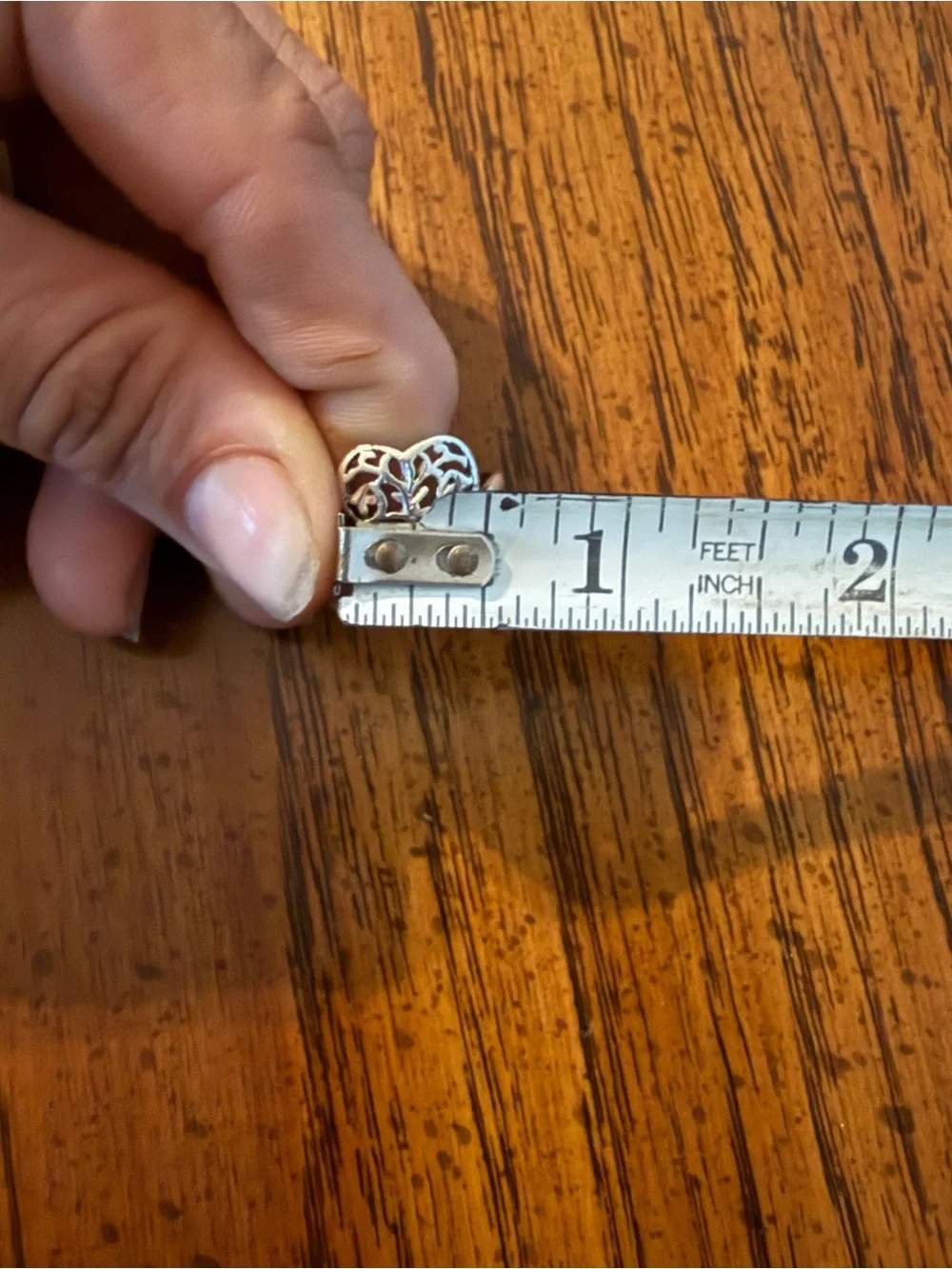 Size 7 925 Sterling Silver Filigree Tree Of Life Heart Ring